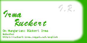 irma ruckert business card